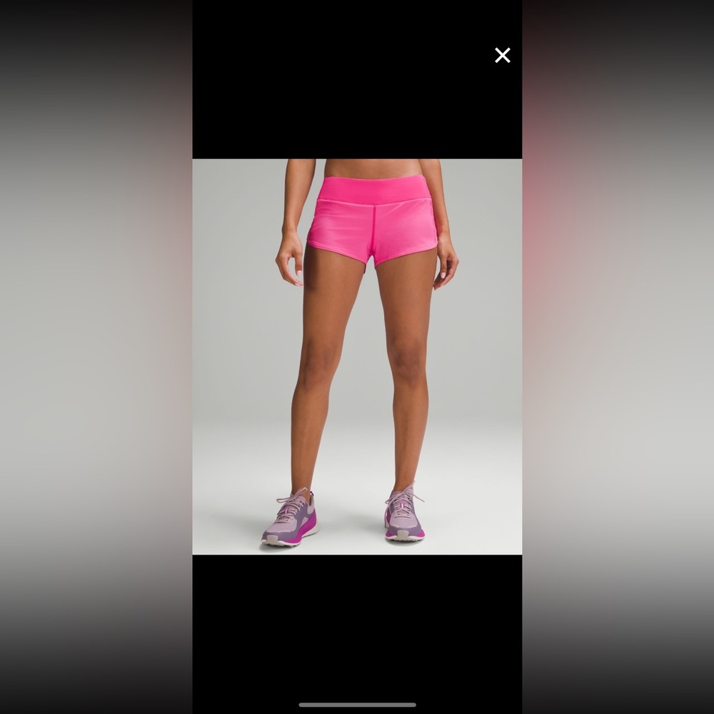 Sonic pink lululemon shorts 2.5 inch